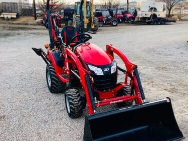 2018 Mahindra Emax S 20 Tractor Backhoe Front Passanger Side View